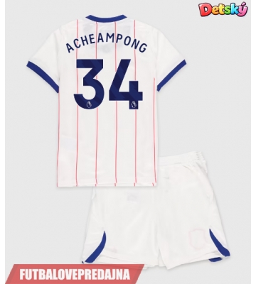 Lacne Dětský Futbalové dres Chelsea Josh Acheampong #34 2026-27 Krátky Rukáv - Tretina (+ trenírky)
